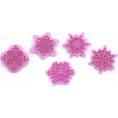 Snowflake Butterfly Flower Bird Lace Embossing Die Plastic Stamp Polymer Clay Sculpture Texture Stamp Clay Tool Dotting Tools