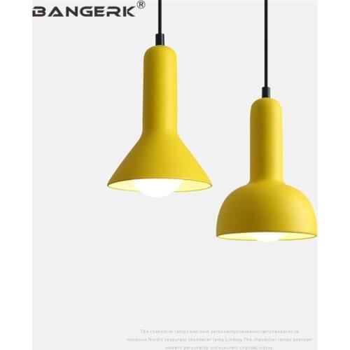 BANGERK Loft Style Modern LED Pendant Lamp Iron Single Head Hanging Light Fixtures Home Decor Indoor Lighting Droplight