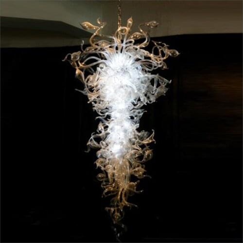 Unique Decorative Designer Mouth Blown Borosilicate Murano Glass Dale Chihuly Art Plates Chandelier Glass Dome Light