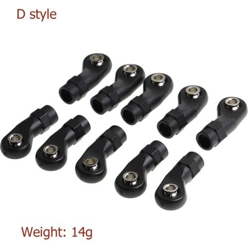 10PCS Universal M4 Link Tie Rod Ends Ball Head for 1/10 1/8 SCX10 TRX4 RC Climbing Model Car Accessories