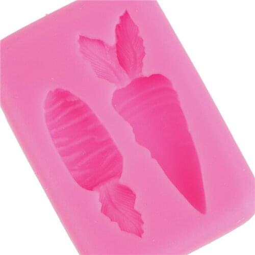 1pc Liquid Silicone Mold Carrot Flip Cake Mold Soap Mould Backware Baking Cooking Tools Sugar Cookie Jelly Pudding Decor