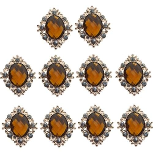 10pcs Rhinestone Cabochons Flat Back Embellishments For Wedding Phone Case Decoration Jewellery Making