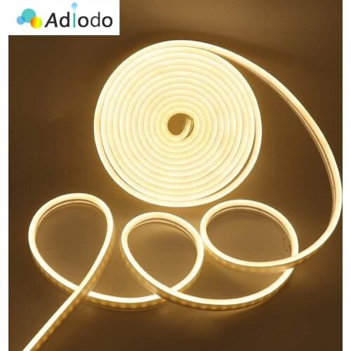 DC 12V Strip LED Light Waterproof SMD 2835 Flexible LED Neon Lights For Home Decoration Warm White 1M 2M 5M Neon Strip Led