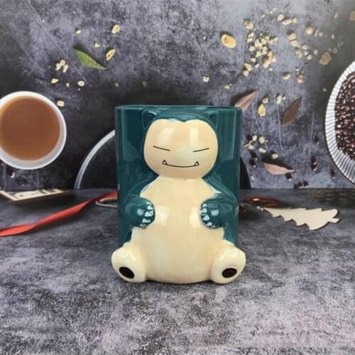 3D Snorlax Mug Large Capacity Mug Cartoon Ceramic Water Cup Milk Coffee Tea Cup Mug 550ml Gift For Children Boys Girl