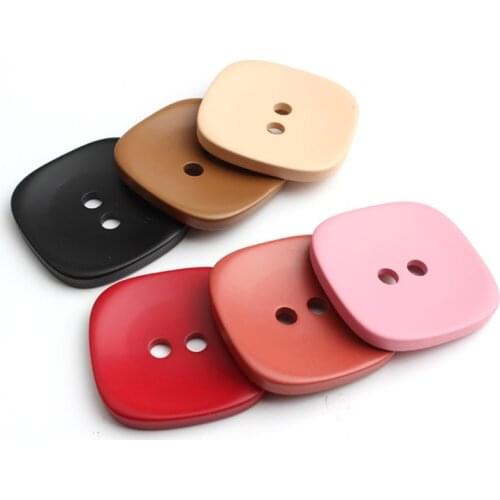 6Pcs/lot 22-33mm High-end colorful resin square button sweater knit sweater cardigan womens suit coat button C167