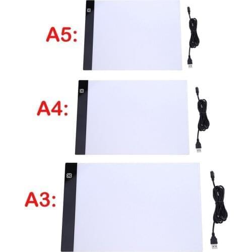 A3/A4/A5 Size Drawing Tablet Led Light Pad Tablet Diamond Painting Tools Eye Protection Bright Copy Board Diamond Embroidery art