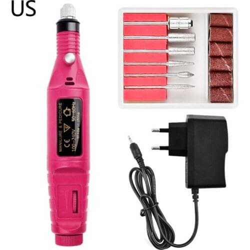 Professional Finger Toe Nail Care Electric Nails Drill Machine Manicure Pedicure Kit with Sanding Bands