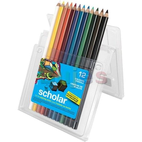 Prismacolor Scholar Colored Pencils; Soft, Smooth Leads Ideal for Blending and Shading; Hardened Cores Rich, Vibrantly Pigmented