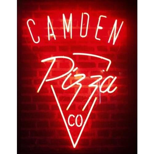Decorative Light Camde Pizza Neon Light Sign Restaurant Accessory Beer Bar light Enseigne Lumineuse Handmade Real Glass Tube