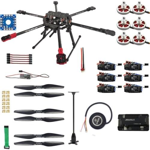 F07803-B RC Hexacopter Drone 6-axle Aircraft Kit FY690S Frame 750KV Motor GPS APM 2.8 Flight Control No Battery NOTransmit