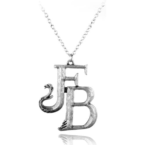 FB Fantastic Beasts and Where to Find Them Logo Alloy Pendent Charm Necklace Gift High Quality Gift Necklaces For Fans Cute Gift