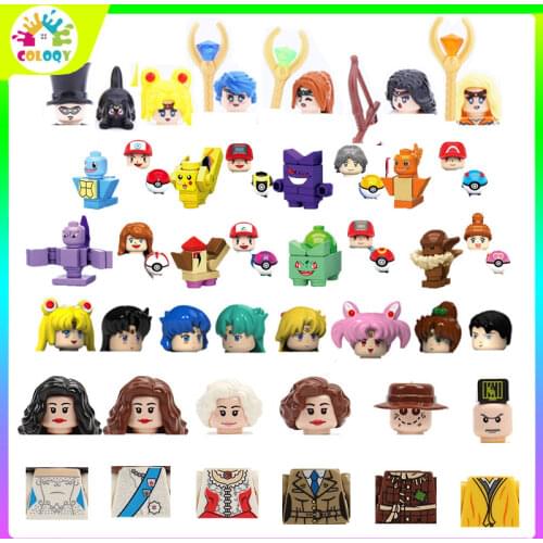 Anime Cartoon Figures Building Blocks Sailor Moon City Character Action Figurine Wedding Couple Santa Claus Host Pet Bricks Toys