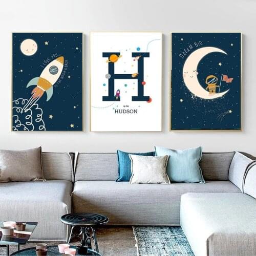 Adventure Space Astronaut Canvas Painting Posters and Prints Wall Art Pictures for Living Room Home Decor Cuadros No Frame