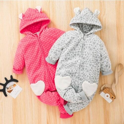 2021 Autumn Winter Warm Baby Rompers boys clothes Coral Fleece baby girls costume Animal Overall baby clothing jumpsuits