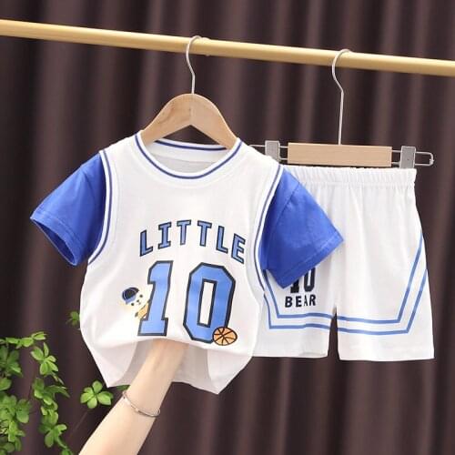 Toddler Baby Boy Summer Shirt Clothing Suit Fashion Sport Print Set Children Infant Boys Girls Suit Clothing Set 1 2 3 4 5 YEARS