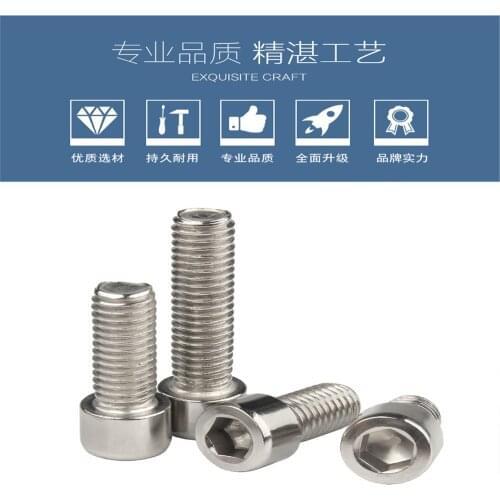 M10 Hexagon Socket Head Bolt Parafuso Tornillos Allen Screw Vis Inoxydable Bolts Hex Screws Inox Imbusy Stainless Steel DIN912