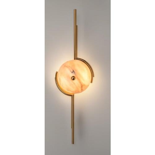 Postmodern Copper Art Personality Marble Bedroom Living Room Bedside Hotel Villa Light Luxury Wall lamp