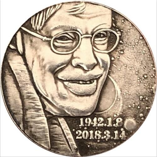 American buffalo hobo coin scientist Hawking coin gift scientist Hawking coin souvenir lucky coin