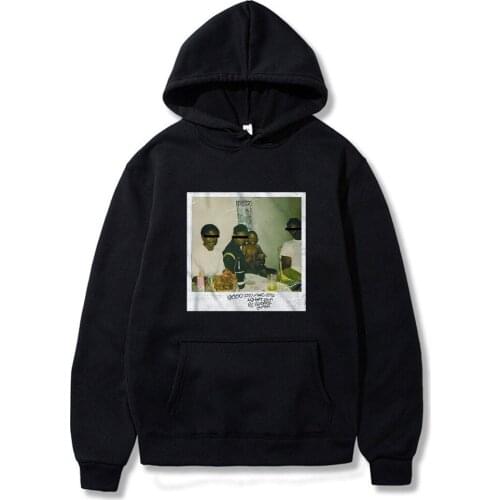 Kendrick Lamar Good Kid Mens / Womens Swestshirts Fashion Warm Rap Music Mens Hoodie Loose Print Streetwear Black Hoodie