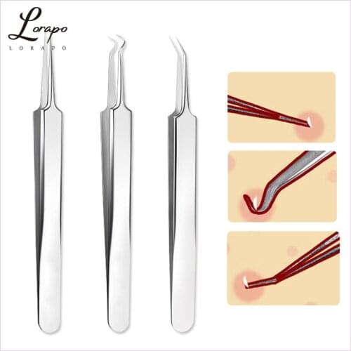 Stainless Steel Acne Remover Tool Kit Face Massage Whitehead Pimple Spot Remover Cosmetic Tool Stainless Needles Remove Tool