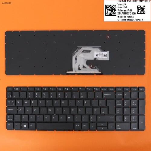 New UK Laptop Replacement Keyboard For HP Probook 450 G6 455 G6 450R G6 BLACK Without FRAME No Backlit