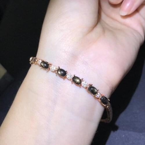 New natural star light gemstone bracelet 925 silver glittering high-end luxury design bracelet jewelry