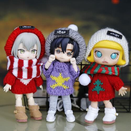 Ob11 doll clothes Molly body9 GSC element body sweater 1 / 8BJD doll clothes New Year Christmas clothes doll clothes accessories