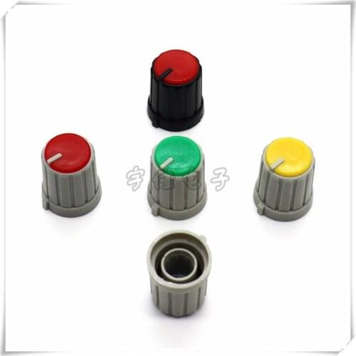 10 Pieces Plastic Flower Shaft Knob Diameter 13.5mm Height 16mm Potentiometer Encoder Knob Gear Shaped Inner Hole 6mm