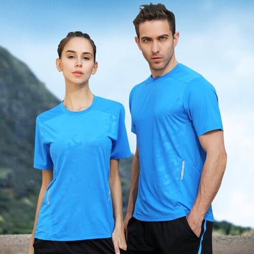 High Quality Polyester Men Women Running T Shirt Fitness Quick Drying Training Clothes Gym T Shirt for Men Sports Shirts Tops
