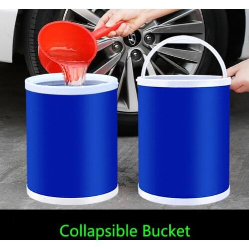 Portable Folding Bucket Collapsible Water Container Portable Water Storage Carrier Bucket for RVs Camping Fishing Boating Hiking