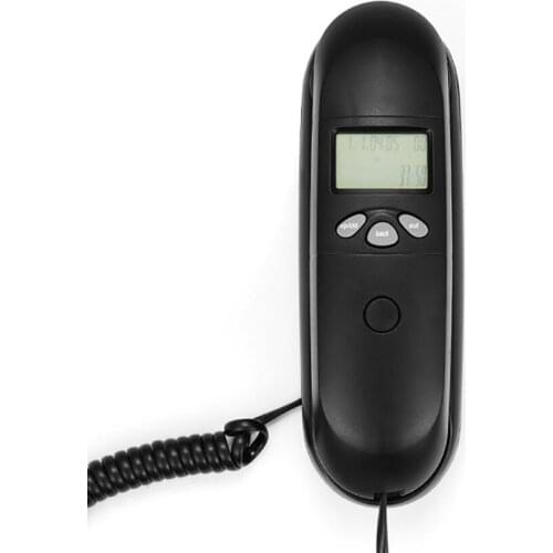 Trimline Corded Phone with Caller ID, Wall Mount Desktop Landline Telephone Classic Phone for Home Office Hotel Call Center