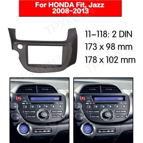 11-118 Car radio Frame Panel for Honda Fit 2008-2013 Radio Stereo Fascia Panel Frame Adaptor Fitting Kit