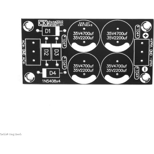 1 pcs Dual Power Rectifier Filter Board PCB 4700uf 35V 2200uf 35V for amplifier power supply adapter