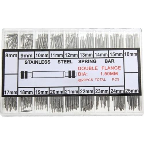 144pcs-360pcs 8-25mm Stainless Steel Spring Bar For Watch Repair Tool Strap Link Pins Repair Watch Band Strap Accessories