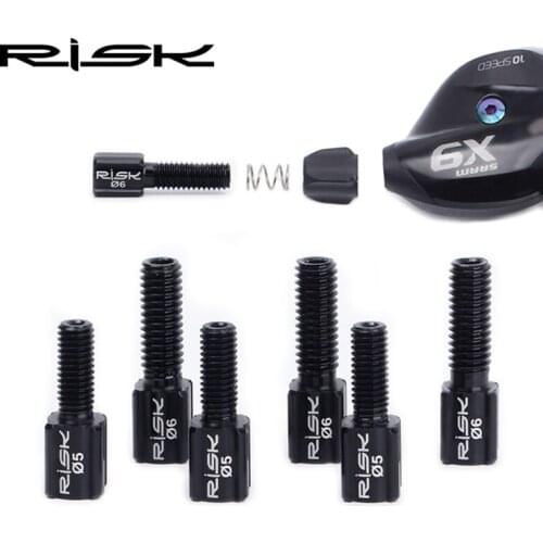 RISK 2PCS Bicycle Thumb Shifter Adjuster Screw Bolts For MTB Road Bike Fine adjustment of shifting Cable adjustable Bolt M5/M6