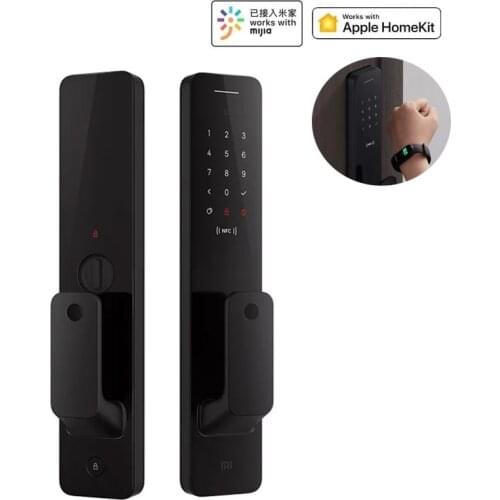 2020 New Xiaomi Automatic Smart Door Lock Biometric Fingerprint NFC Security Smart Lock Work with Apple HomeKit & Mi Home App