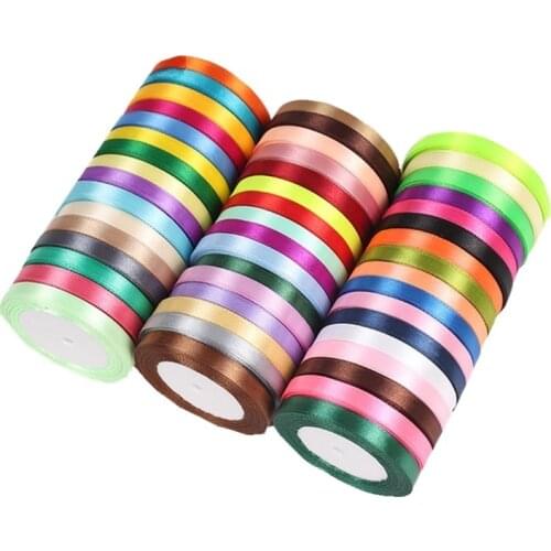25 Yard) 3/8''10mm width Satin Ribbon for DIY Bow Craft Decor Wedding Party Decoration Gift Wrapping Scrapbooking Supplies tape