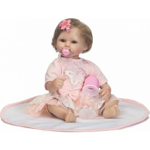 40cm Soft silicone reborn baby doll toys play house toys girl doll handmade lifelike fashion gifts for girls bebe dolls