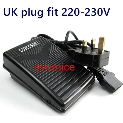 Uk Plug 220V Foot Control Pedal For Bernette 320 330 Europro, Omega Shark 373 473
