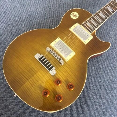 Free delivery, high quality electric guitar, tiger Flame Maple top, electric guitar rosewood fingerboard