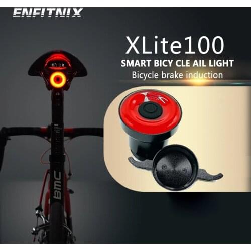 ENFITNIX Xlite100 Bicycle Tail Light Intelligent Sensor Brake Lights Usb Road Bike MTB Cubelite II Rear Taillights