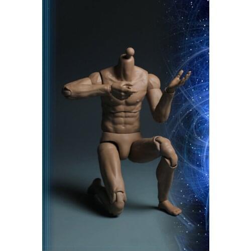 12 Inches Male Muscle Figure Body Double Joints for 1/6 Head Sculpt