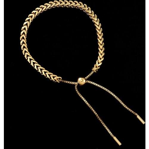 Indelible 316L stainless steel sliding chain bracelet tassel pendant exquisite fashion personality simple female gift jewelry