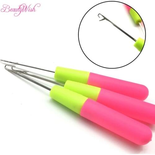 2Pcs Crochet Braid Needle Feather Hair Extension Tools Wig Hook Needle Threader Knitting hair Crochet Needles