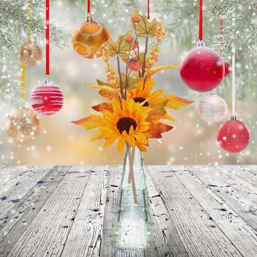 Artificial Leaves Silk Fake Sunflower Simulation Plant Maple Leaf Bouquet Floral Home 38cm Wedding Decoration Flower Arrangement