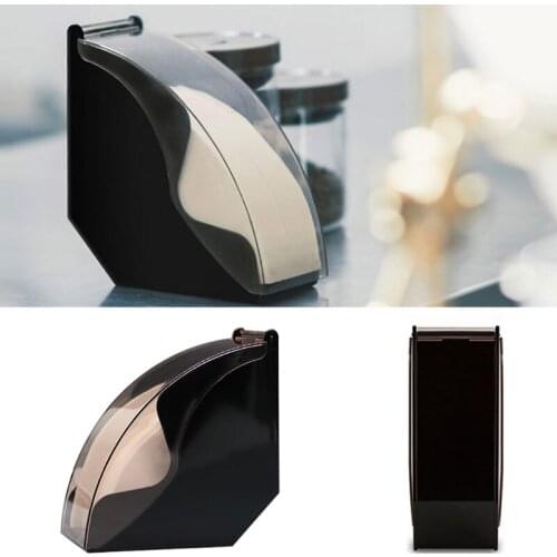 Coffee Filter Paper Holder Coffee Filter Box with Dustproof Cover Flat Square