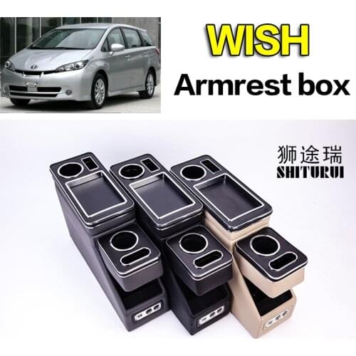 FOR Toyota wish row front railing box set general business armrest central store Business car 3th 15CM16CM