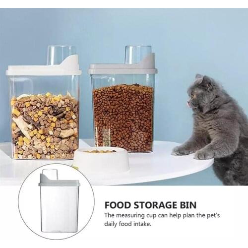 2.5L Pet Dogs Food Storage Container Cat Food Storage Box Dust-proof Grain Storage Barrel Sealed Bucket