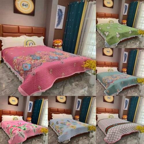 2021 Multifunctional Blanket Air-conditioning Quilt In Summer Three-layer Quilted Bed Cover Non-slip Sheet Double Quilt