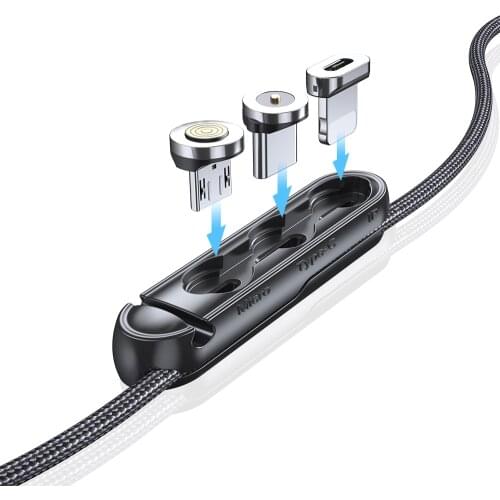 Magnetic Cable Plug Case For iPhone Type C Micro USB Portable Storage Box Magnet Charger Adapter Cable Connector Head Container